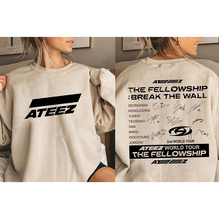 ATEEZ World Tour The Fellowship : Break the Wall Member Name Sweatshirt