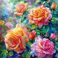 Dew Rose - Diamond Painting