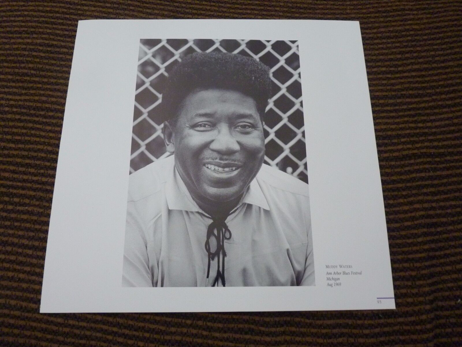 Single Page Muddy Waters Coffee Table Book Photo Poster painting