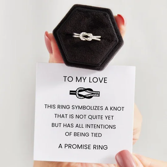 For Love-S925 Infinity Love Knot Promise Ring "a knot that is not quite yet"