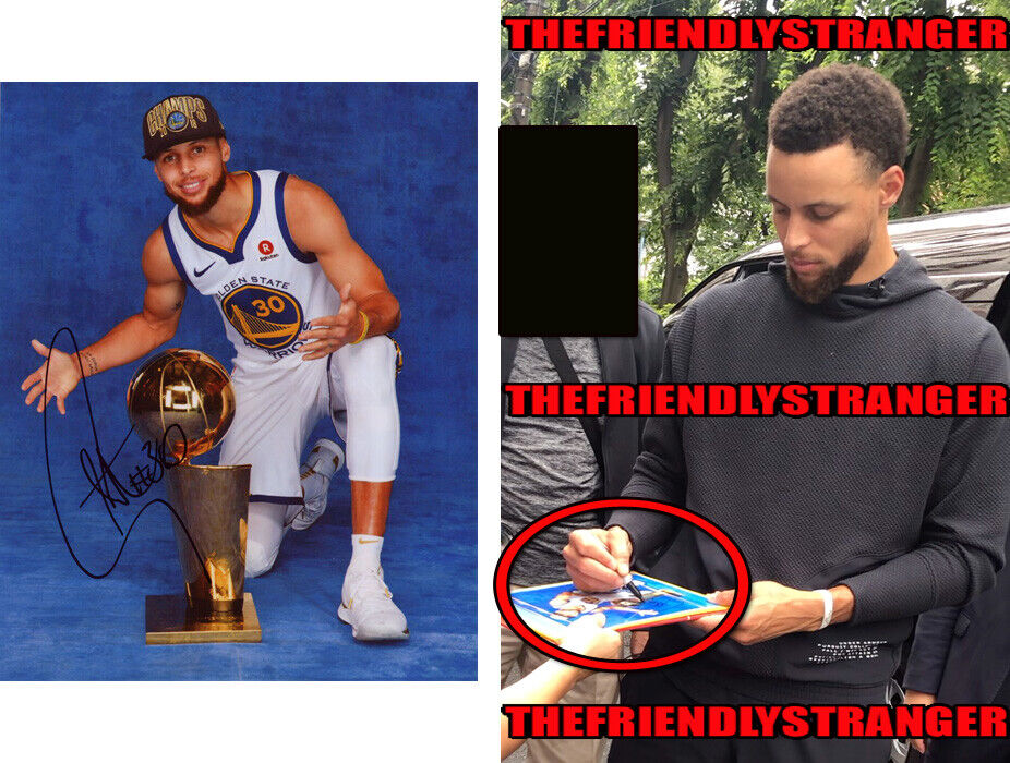 STEPHEN CURRY signed GOLDEN STATE WARRIORS CHAMPIONS 8X10 Photo Poster painting EXACT PROOF COA