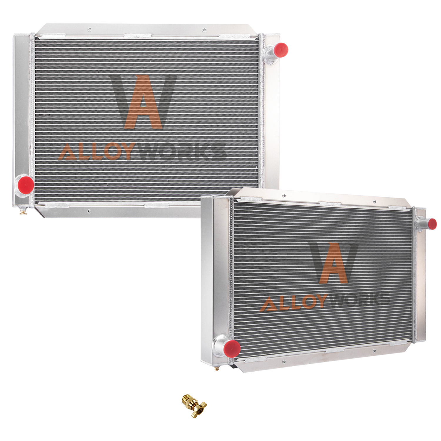 Alloyworks Universal 4 Row Aluminum Airboat Radiator Overall Size 31''W ...