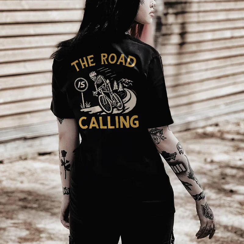 The Road Calling Printed Women's T-shirt -  