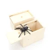Wooden Box Spider Prank Practical Joke Trick Scare Toy Box Funny Kids Spider Gag