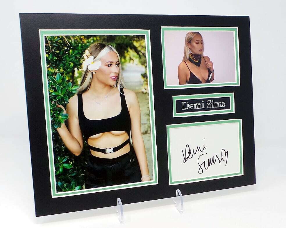 Demi SIMS Signed Mounted Photo Poster painting Display AFTAL COA TOWIE Cast Member