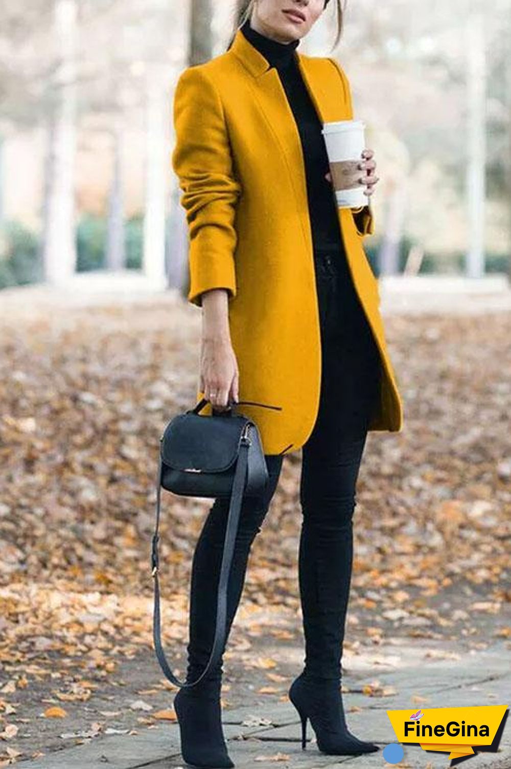 Stand Collar Barret Long Coat