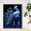 (US Local) Blue Crystal Peacock- Round AB Drills Diamond Painting(45x60cm)