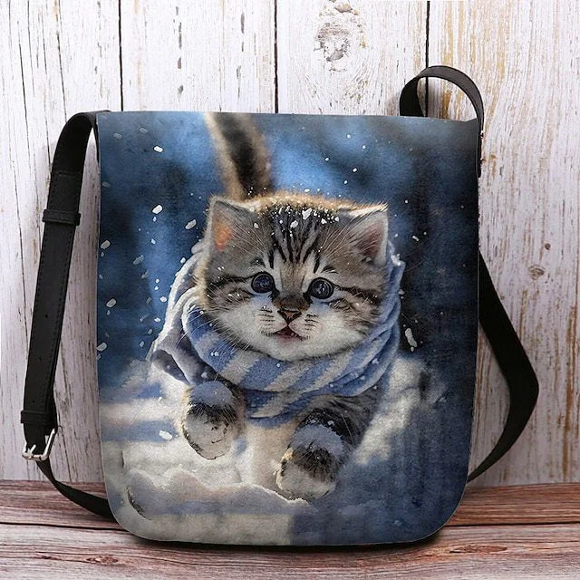 Style & Comfort for Mature Women Women's Cat Print Crossbody Bag