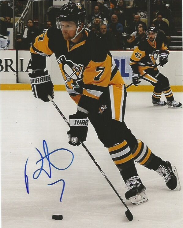 Pittsburgh Penguins Paul Martin Signed Autographed 8x10 NHL Photo Poster painting COA B