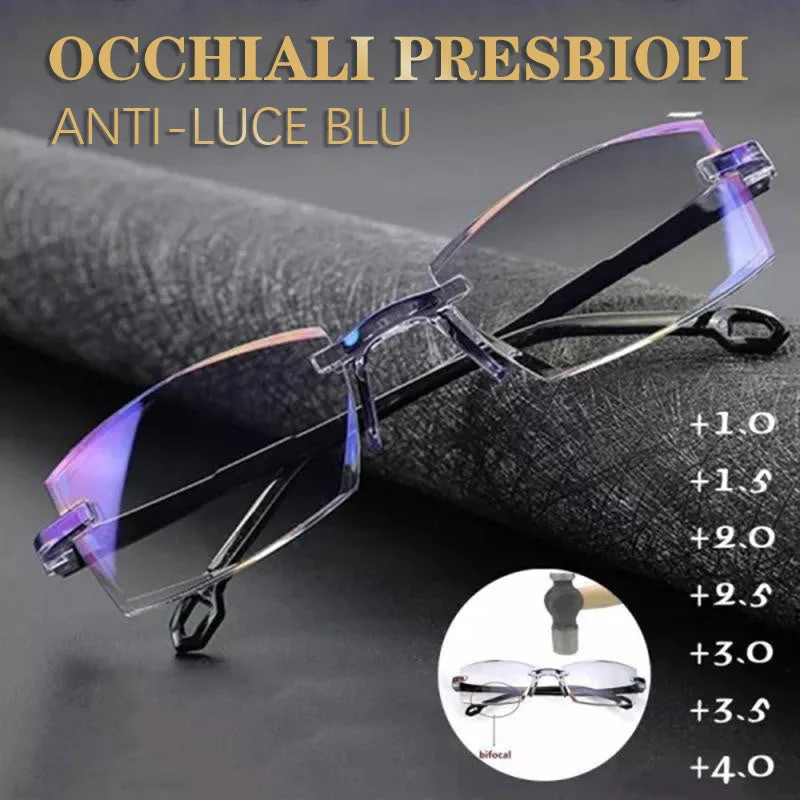 (40% OFF) Anti-Blue Ray progressivo lontano e vicino occhiali da lettura a doppio uso