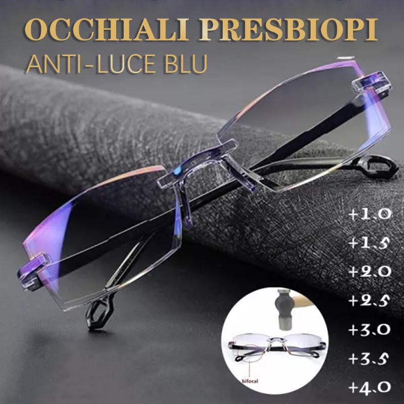 (40% OFF) Anti-Blue Ray progressivo lontano e vicino occhiali da lettura a doppio uso