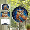 (US Local)Wood Special Shape Owl 5D Diamond Painting Clock Art Craft for Home Decor