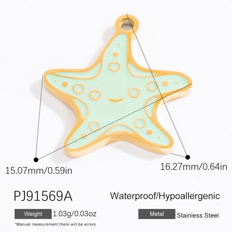 1 Piece 304 Stainless Steel Heart Shape Flower Butterfly Pendant Jewelry Accessories