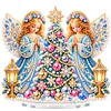 DIY Acrylic Special Shape Xmas Tree Diamond Painting Tabletop Ornament Decor Kit