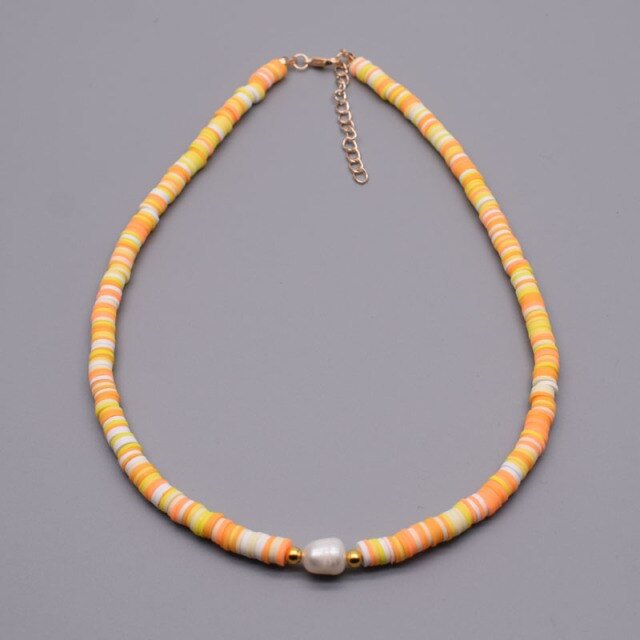 YOY-New Colour Boho Natural Fresh Water Pearl Necklace