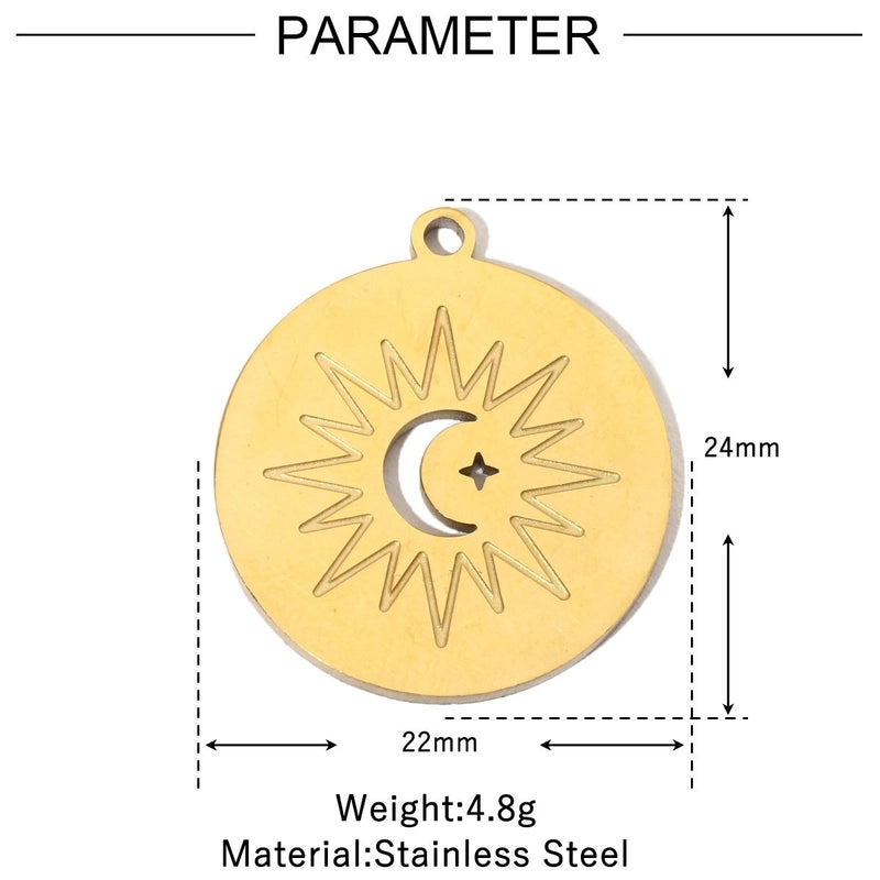 3 PCS/Package 18 * 20mm 18 * 22mm 304 Stainless Steel Geometric Heart Shape Jewelry Accessories Pendant