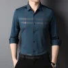 Men's Fashion Simple Long Sleeve Printed Shirt