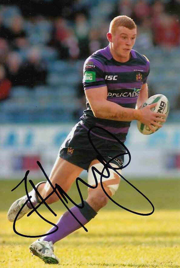 WIGAN WARRIORS HAND SIGNED JACK HUGHES 6X4 Photo Poster painting 1.