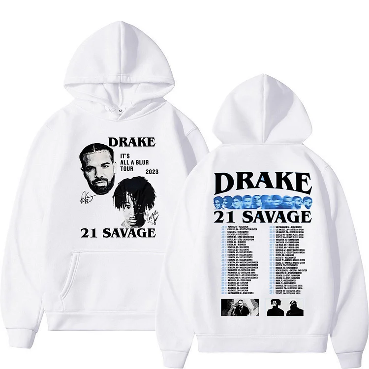 Rapper Drake Graphic Hoodie Hip Hop Oversized Sweatshirt Vintage Hoodies Streetwear at Hiphopee