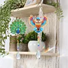 2pcs Owl Peacock Diamond Painting Double-sided Crystal Window Suncatcher Craft Set Birthday Gifts Home Garden Decor Hanging Kit