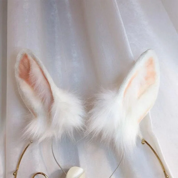 Bunny Ears Tail Headband Cosplay Costume Accessory