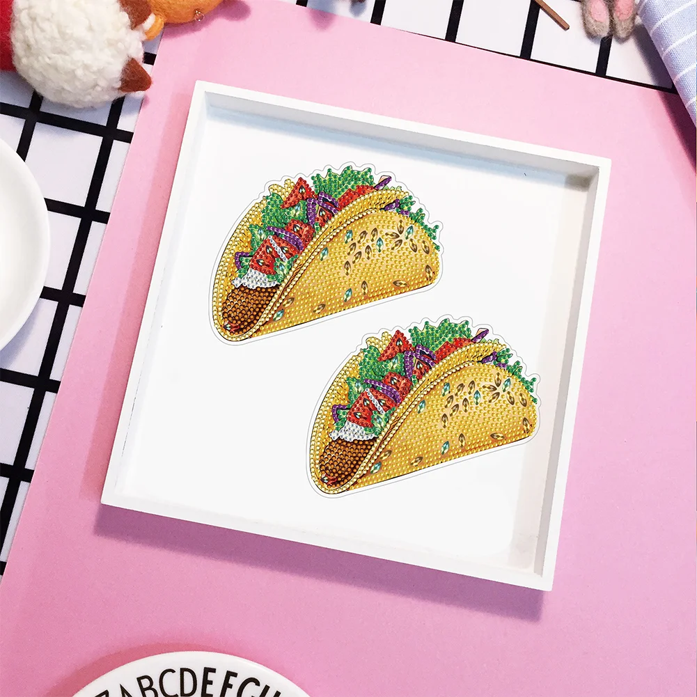 1pcs DIY Taco Diamond Painting Magnets Refrigerator for Adults Kid Office Car Fridge
