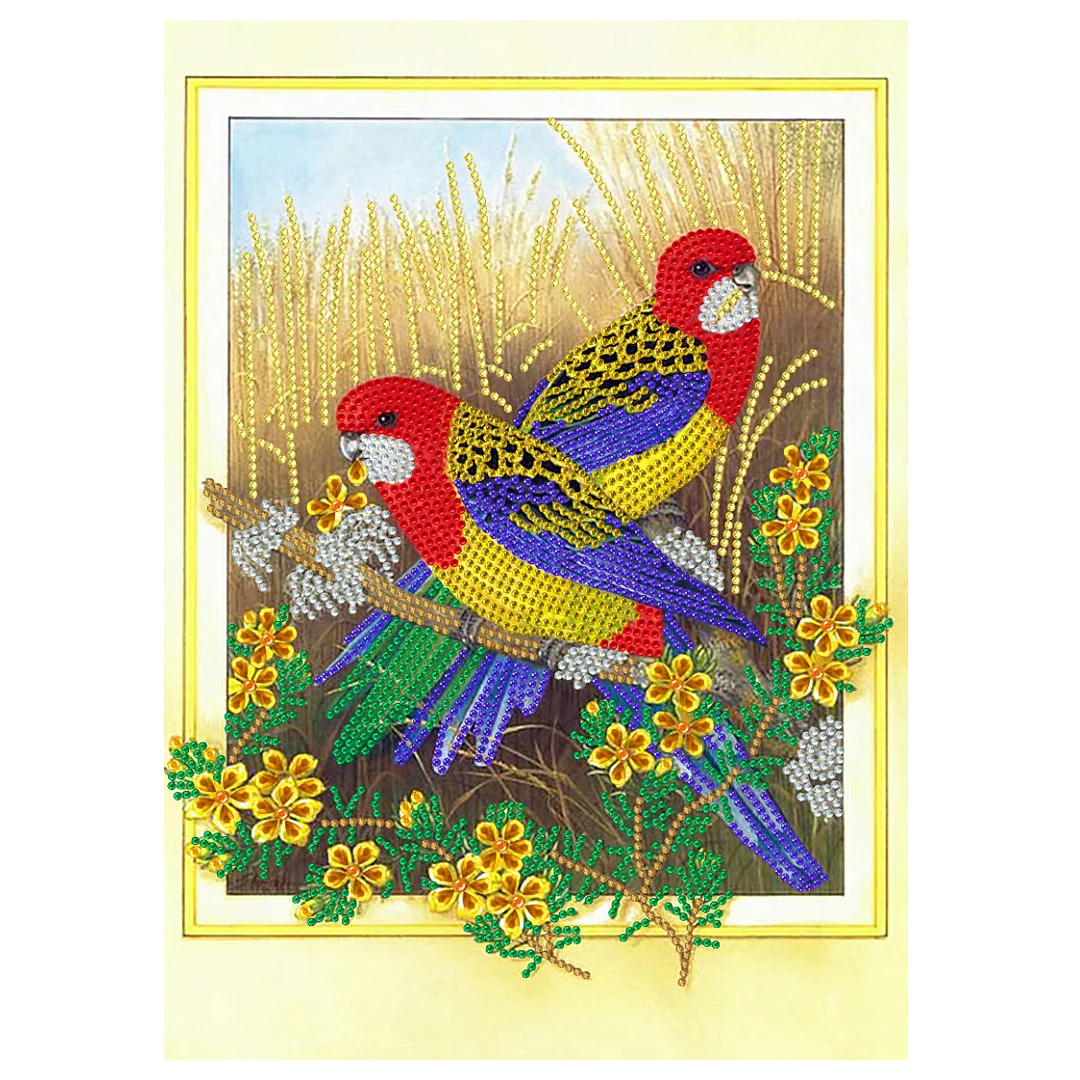 Diamond Painting - Partial Special Shaped Drill - Flower Bird(30*40cm)