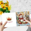 6Pcs Diamond Painting Snowman Greeting Cards Christmas Cards