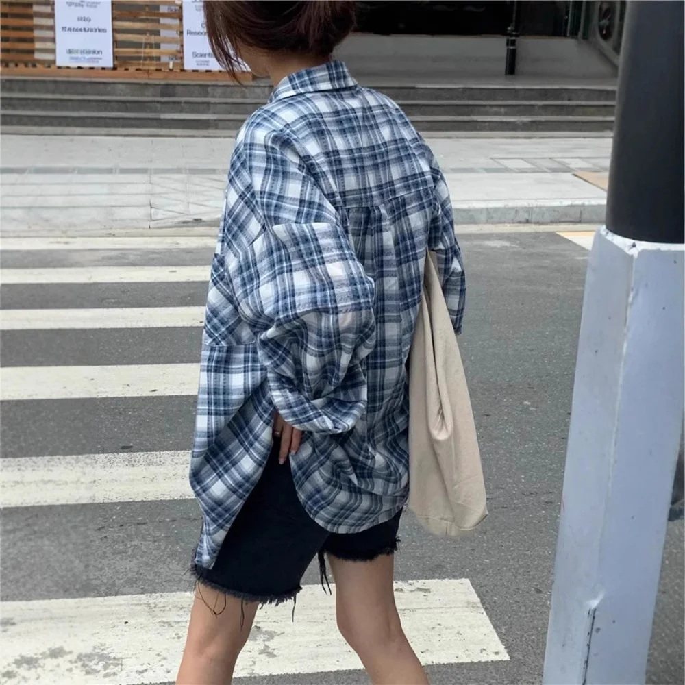 Athvotar Athvotar Loose Plaid Shirt Women 2025 Spring And Summer Fresh Age Thin Design Sense Of Small Sun Protection Shirt Jacket