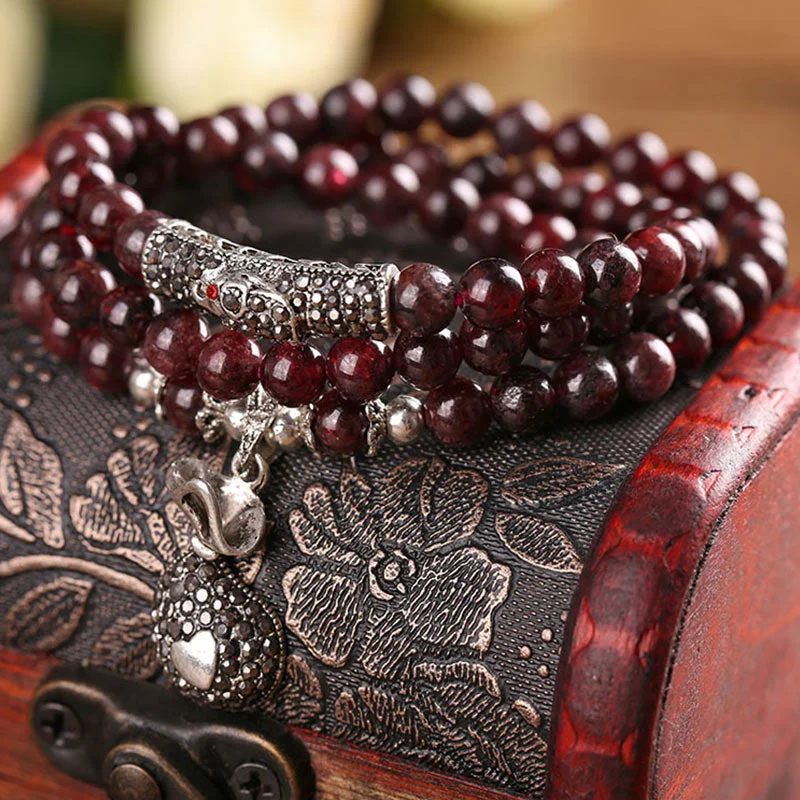 Natural Garnet Protection Bracelet