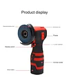 Portable Rechargeable Angle Grinder, 12V Mini Cordless Metal Cutting Machine with 2.0Ah Li-ion Battery and Charger, High Power Powerful Angle Grinder Manual Grinding and Cutting Machine