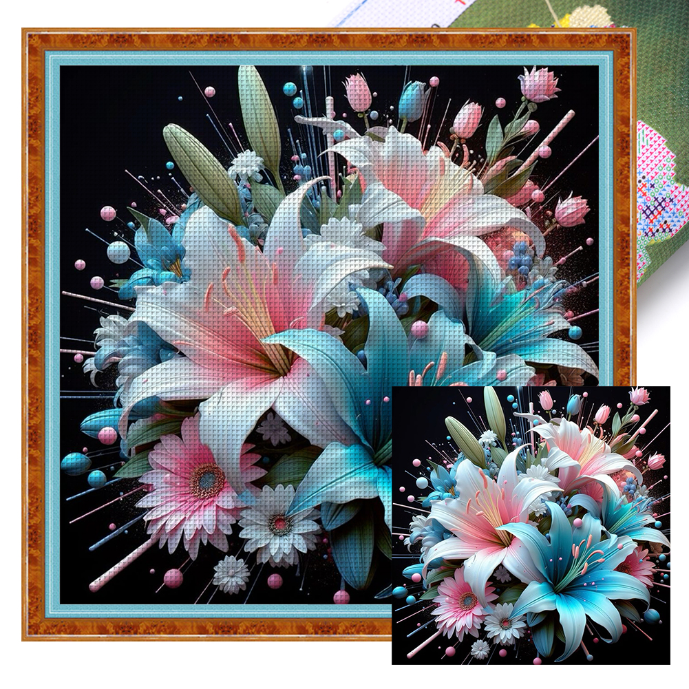 Lily Full 11CT Pre-stamped Canvas(40*40cm) Cross Stitch