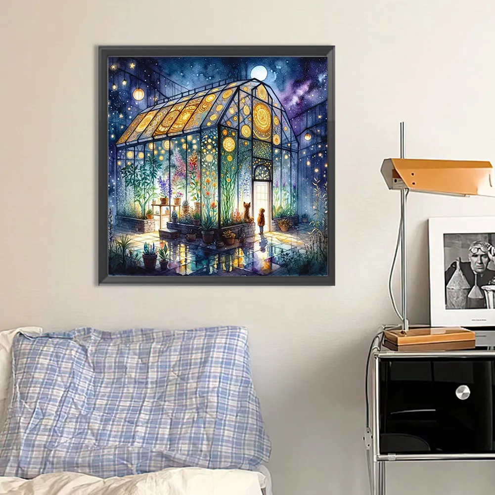 Partial AB Diamond Painting - Full Round Drill - Flower Room(Canvas|45*45cm)