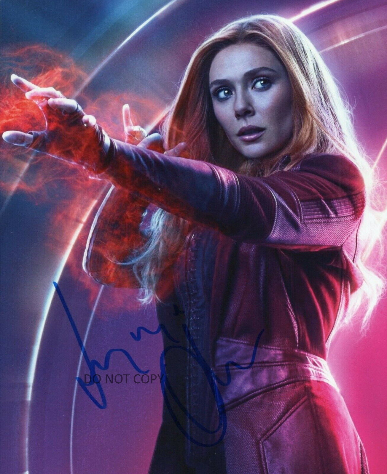 Elizabeth Olsen Autographed Signed 8x10 Photo Poster painting Scarlet Witch Avengers REPRINT