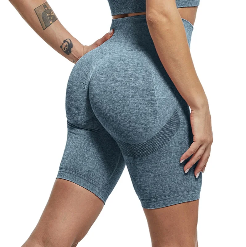 Seamless Shorts for Women High Waist Cycling Short Femme Fitness Shorts Stretch Sporty Shorts Tight Woman Shorts Workout Shorts