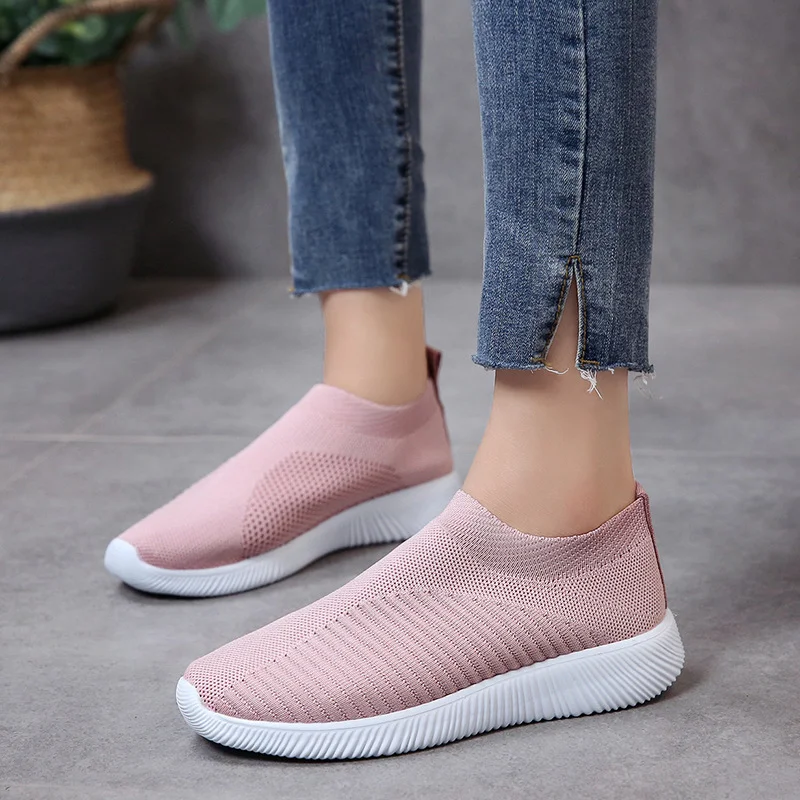 Yyvonne Women's Shoes Large Size 2025 Wish Explosion Of Flying Socks Shoes Elastic Cloth Explosion