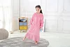 Winter Kid Girls Boy Bathrobe Flannel Pajamas Hooded Sleepwear