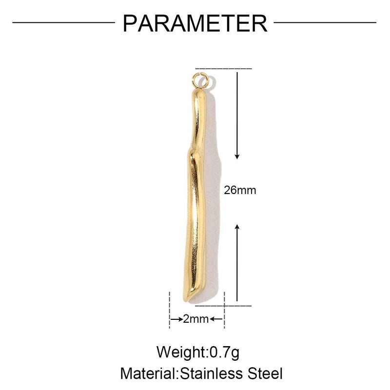 3 PCS/Package 13*10mm 25*18mm 8 * 8mm Titanium Steel Geometric Heart Shape Jewelry Accessories Pendant