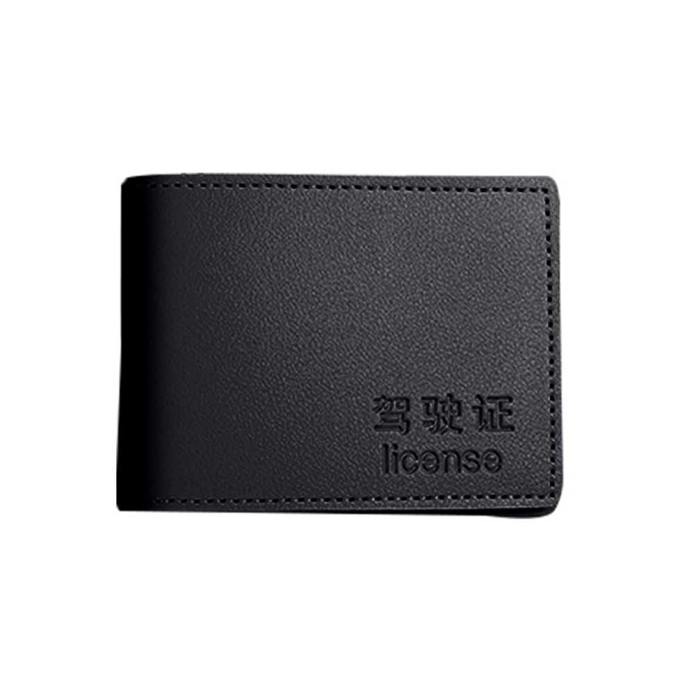 

PU Leather Driver License Holder Business Credit Card Cover Travel Wallet, Black, 501 Original