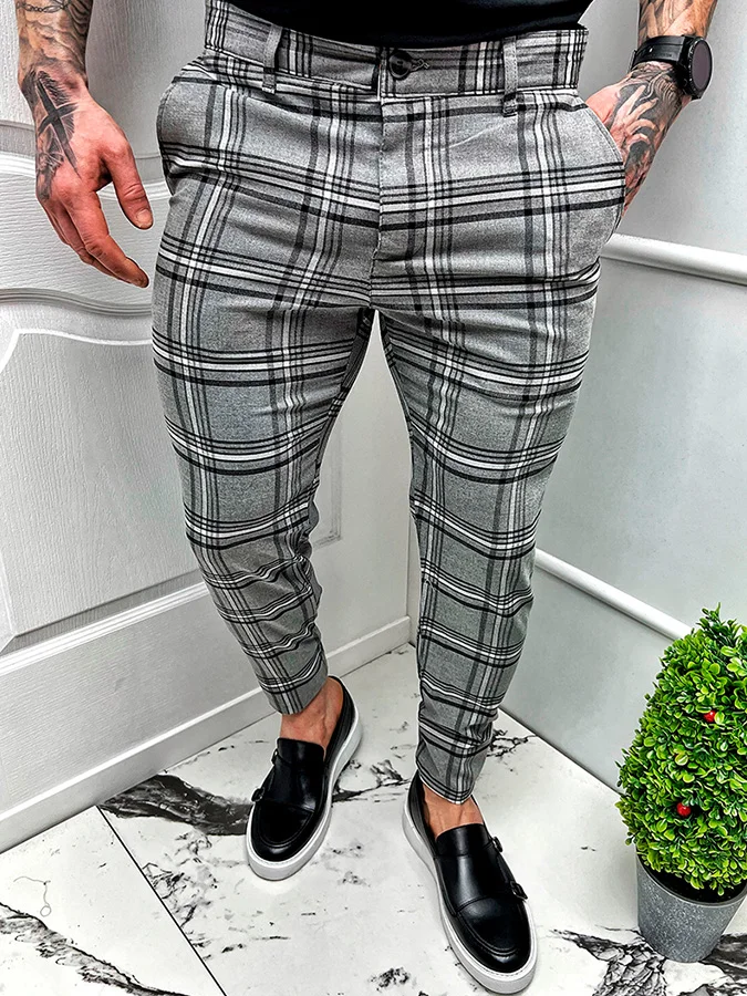 Men's Elegant Plaid Pants 