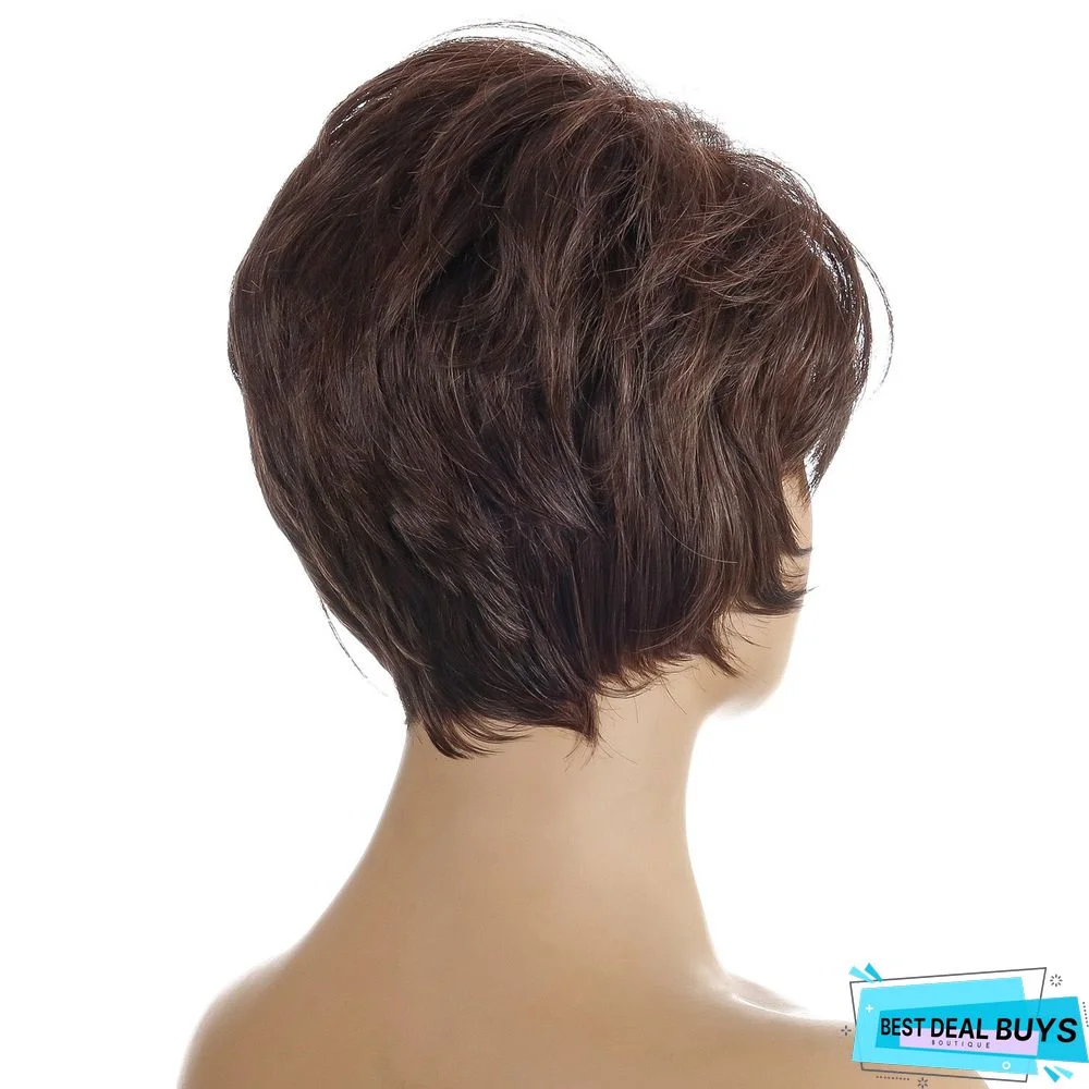 New Mixed Color Chemical Fiber Short Straight Hair Headgear Women