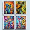 (Multi-Style) Abstract Cat Painting-11CT Stamped Cross Stitch 40*50cm/15.75*19.69in tapestrymarket