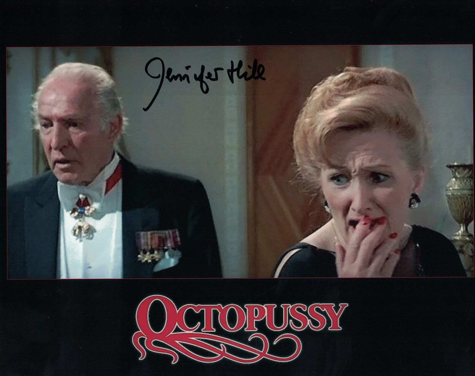 JENNIFER HILL - The Ambassadors Wife - Octopussy hand signed 10 x 8 Photo Poster painting