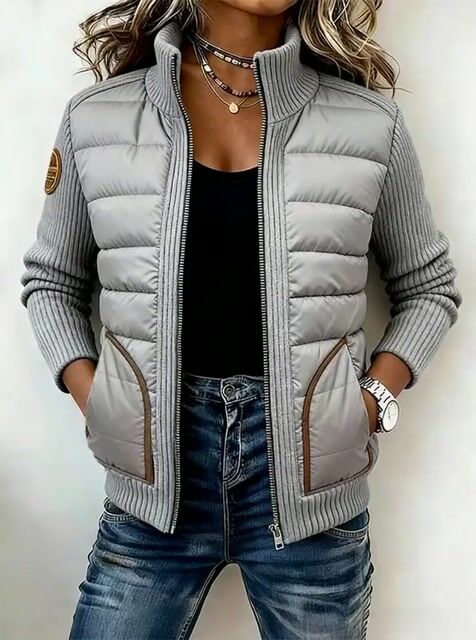Women'S Casual Loose Patchwork Warm Cotton Coat 
