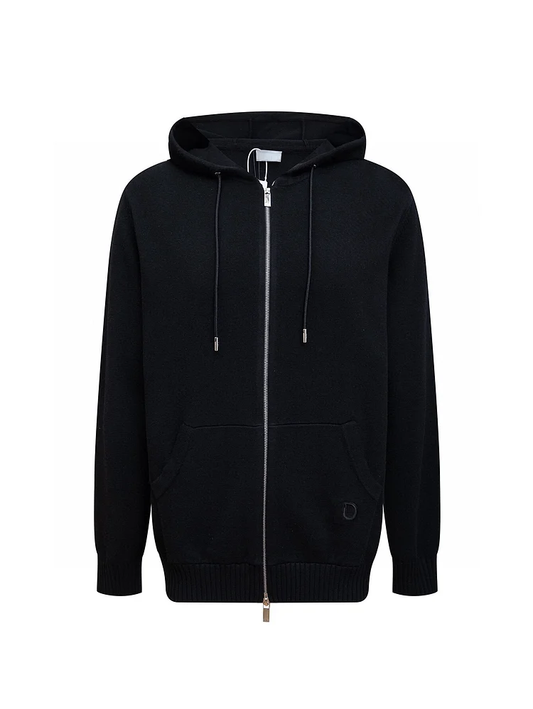 Autumn Winter Trendy Men's Hooded Cardigan Sweatshirt Loose Fit Fleece Lined Thickened Polo Shirt Jacket Korean Style