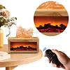 Fireplace Air Humidifier Waterless Auto-Off Aroma Diffuser for Home Decor Gift