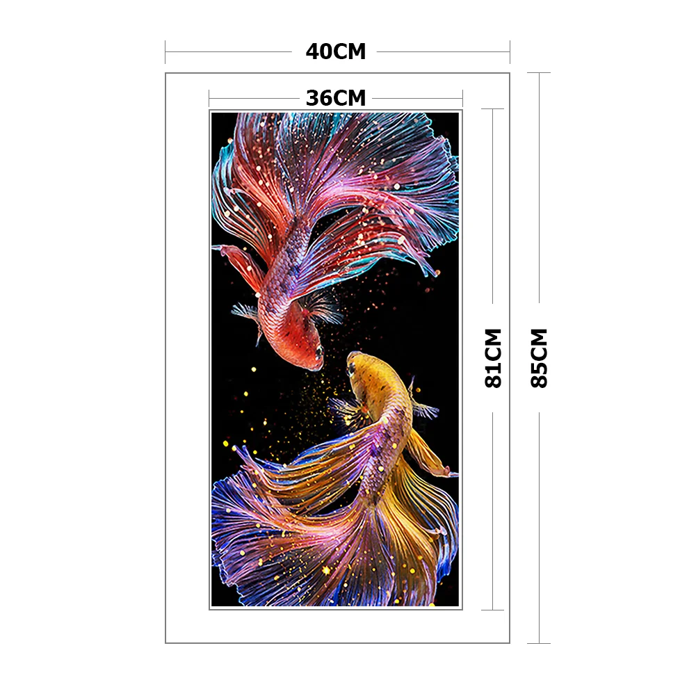 11ct Stamped Cross Stitch - Fish(40*85cm)