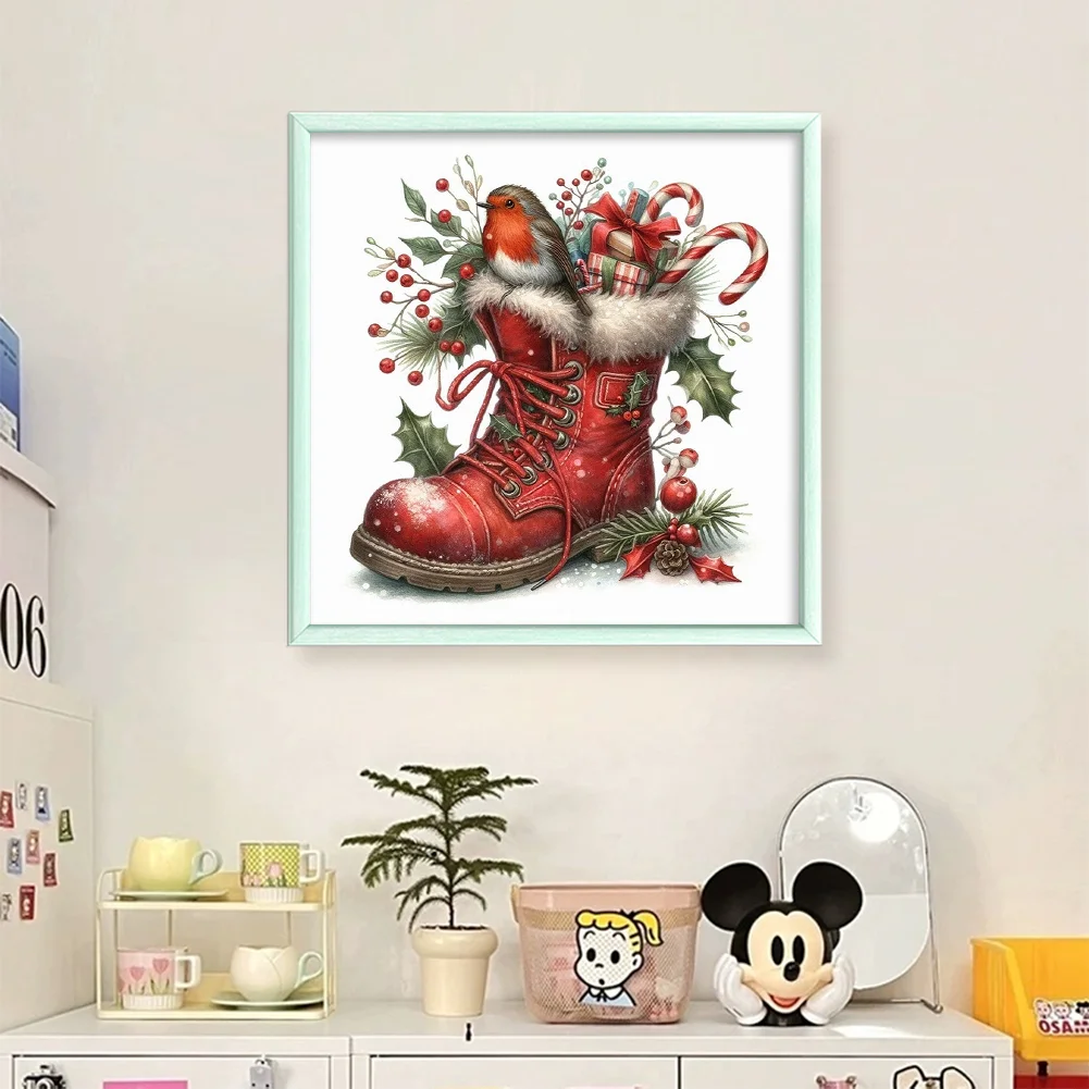 11CT Full Stamped Cross Stitch Kit - Christmas Boots (40*40cm)
