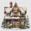 Christmas Cabin-18CT Counted Cross Stitch 35*35cm/13.78*13.78in