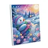 (US Local)Snowman Special Shaped 5D DIY Diamond Art Painting Notebook Kit for Beginners
